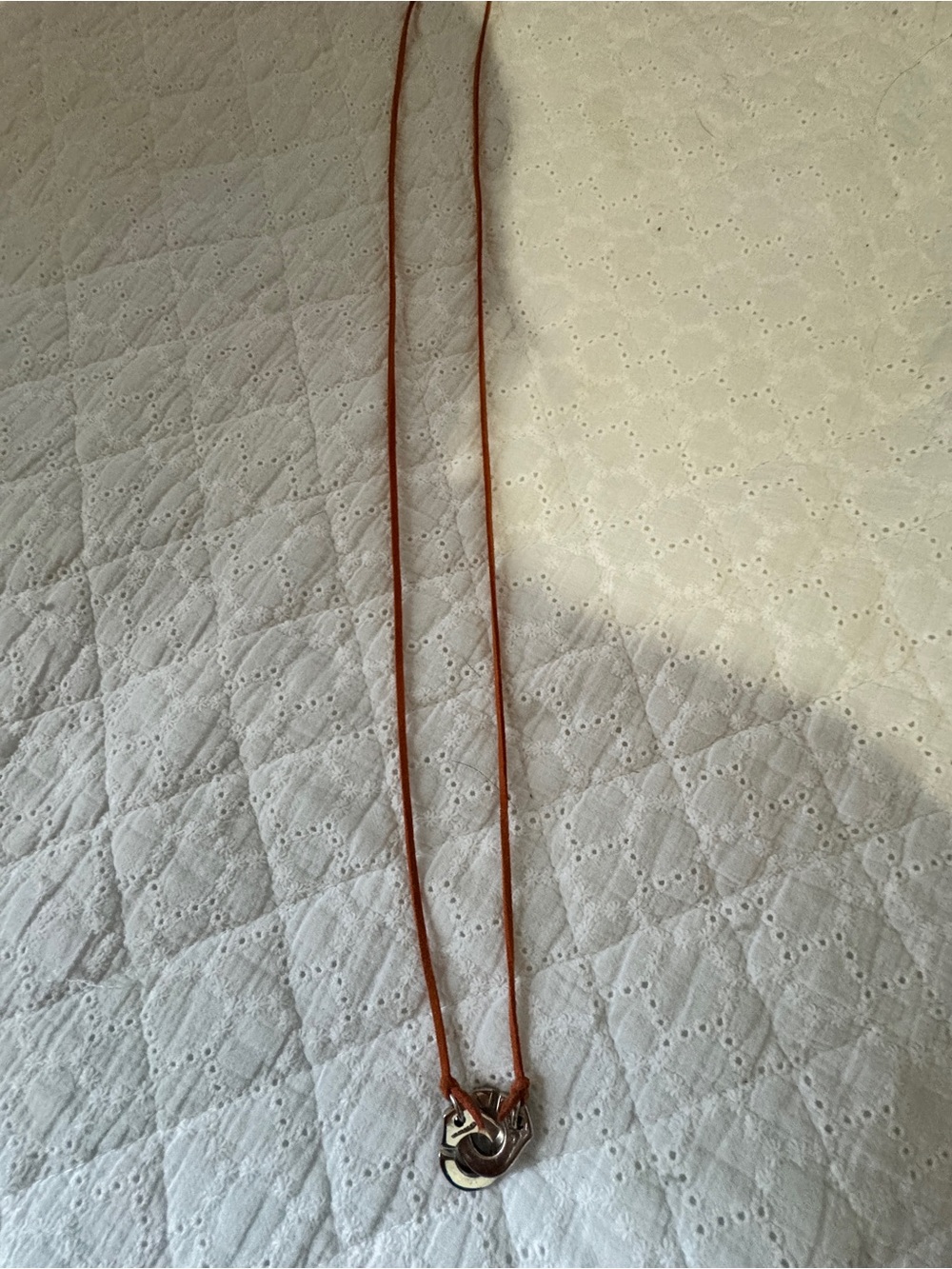 Dinh Van Menottes Pedant Long Cord Necklace 925